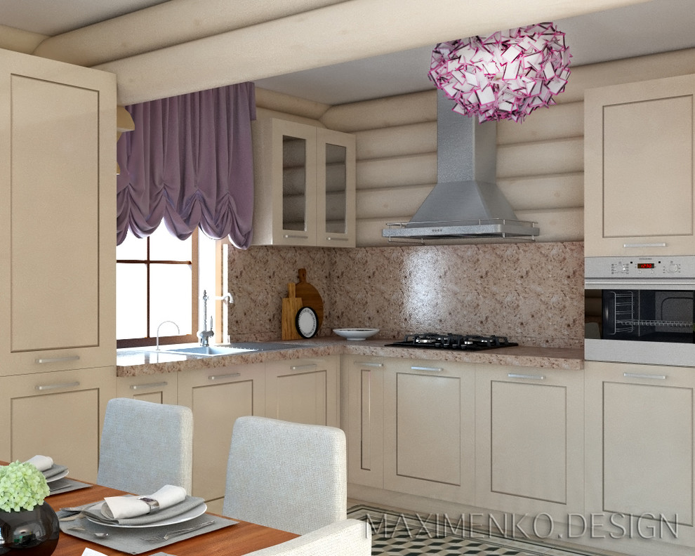 Сруб в современно-классическом стиле