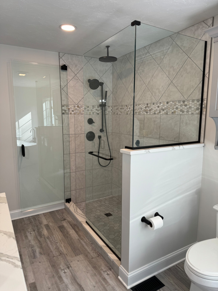 Luxury Bathroom Remodel with Custom Walk-In Shower & Freestanding Bathtub