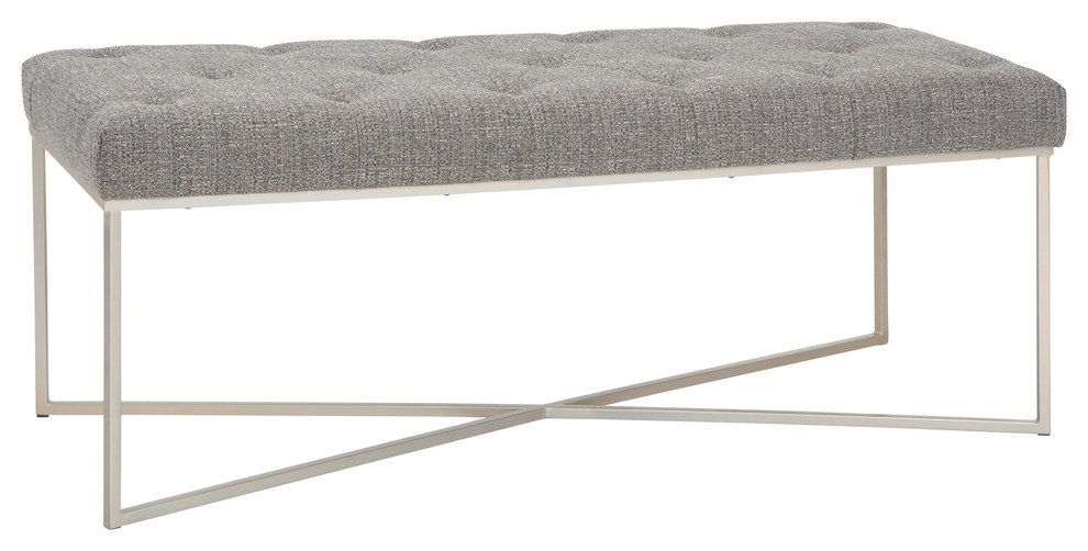 Maddox 48 Modern Contemporary Ottoman Bench Industrial Footstools And Ottomans By Simpli Home Ltd