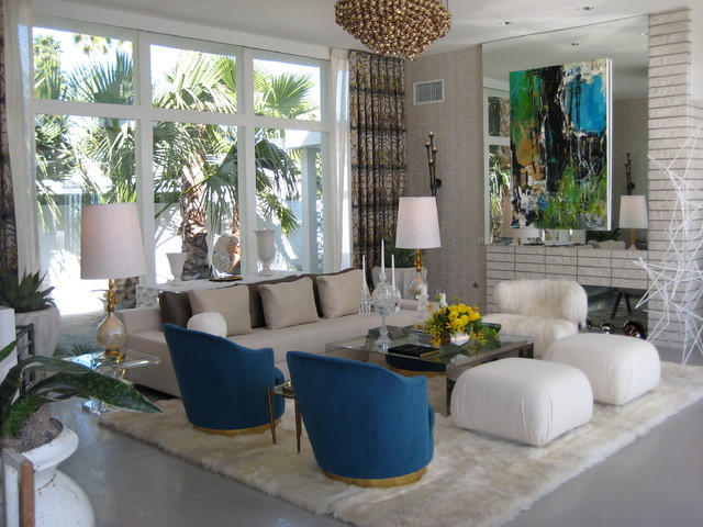 Palm Springs Modern mid-century-wohnbereich