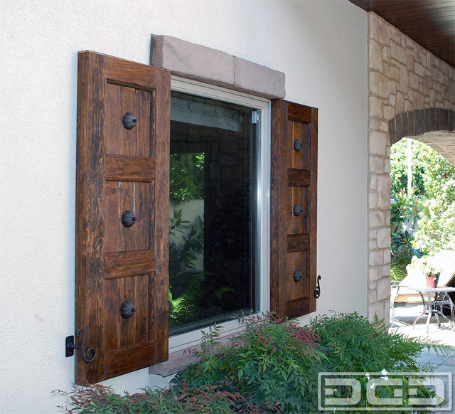 Custom Spanish Colonial Shutters In Newport Beach Ca Decorative Dummy Hardware Eclectic Orange County By Dynamic Garage Door Houzz Au