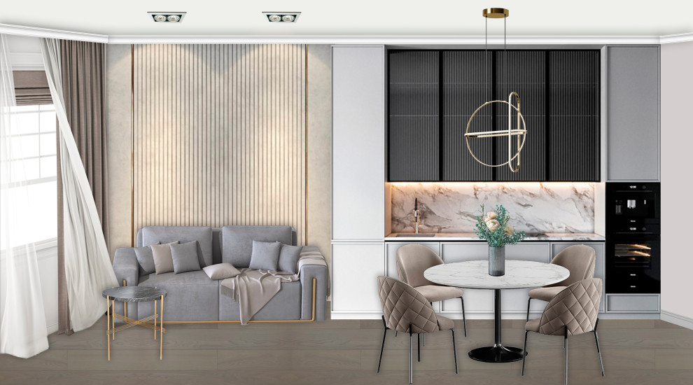 Кухня-гостиная в ЖК Зорге9