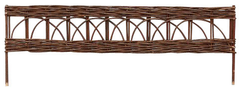 Woven Willow Edging with Cross Pattern, 16"H x 47"L