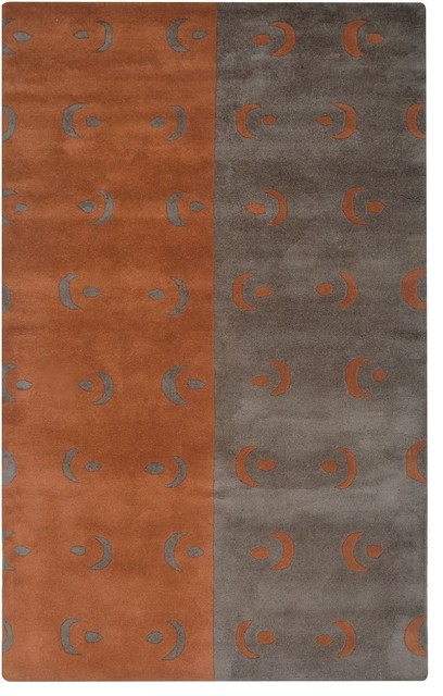 Contemporary Anna Redmond Area Rug Rugs By Anna Redmond Area Rug Rectangle Gray Orange