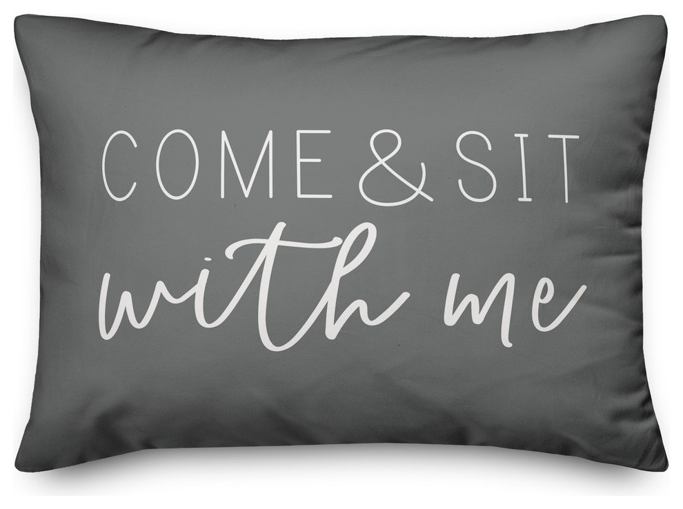 Come & Sit With Me Outdoor Lumbar Pillow