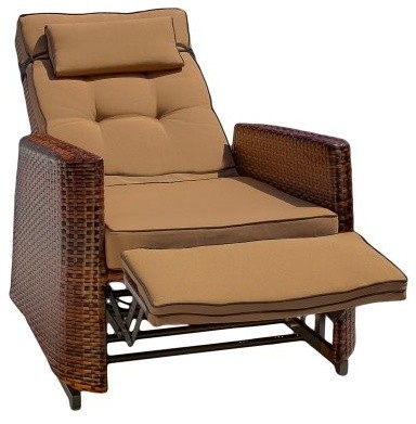 Wicker Outdoor Reclining Lounge Chair