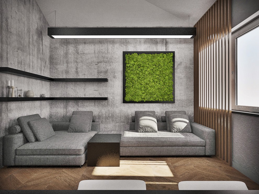 Кухня-гостиная в лофте