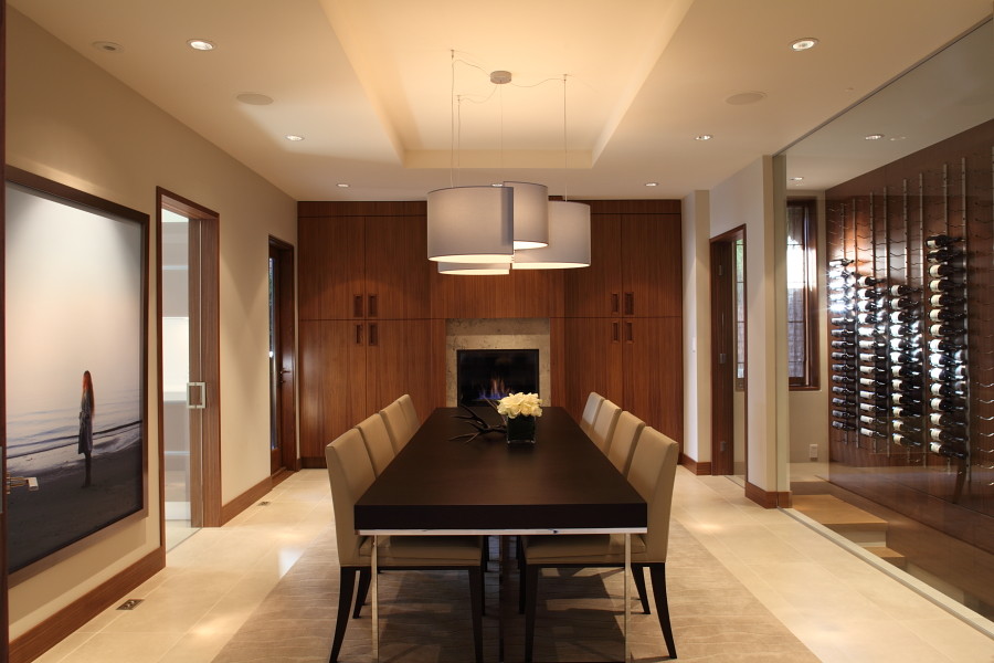 Modern dining room in Vancouver.