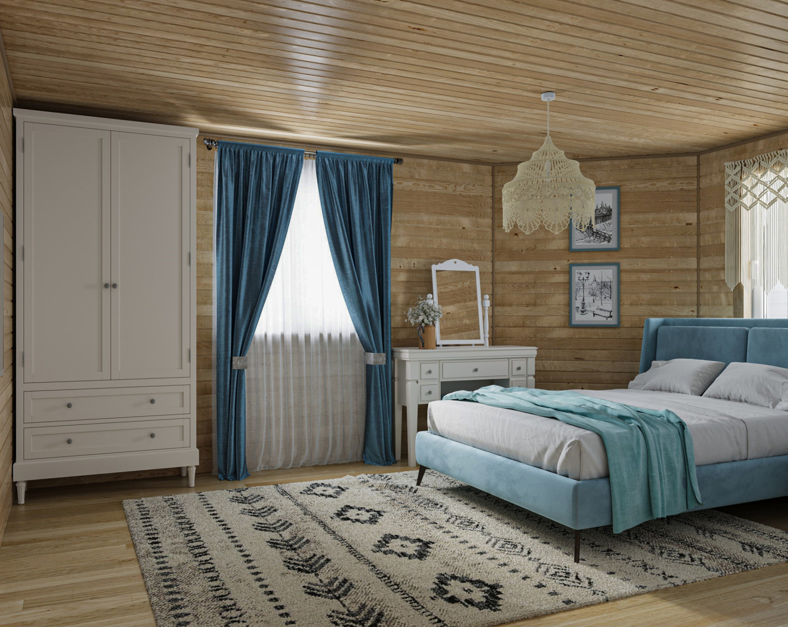 Спальня в загородном доме