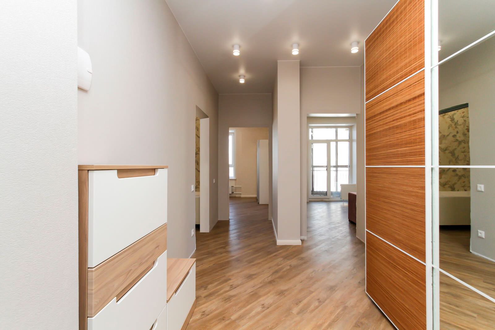 Коридор в 3х-комнатной квартире | 74м2 в ЖК Маковского