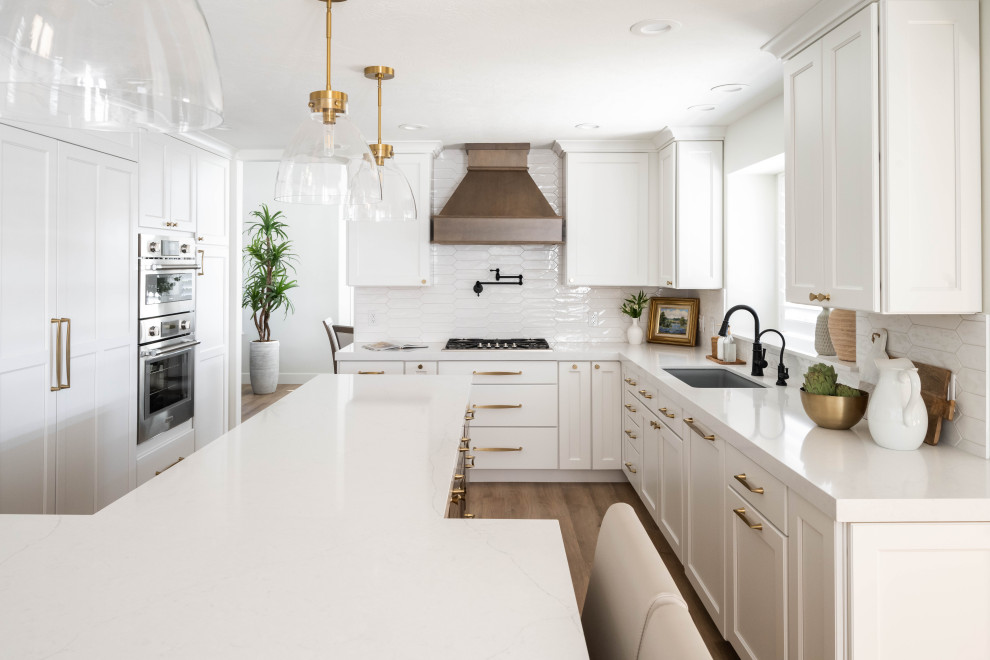 This is an example of a coastal kitchen in Salt Lake City.