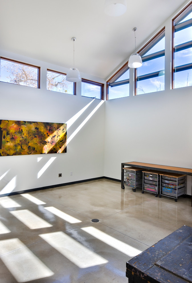 Photo of a contemporary home design in Albuquerque.