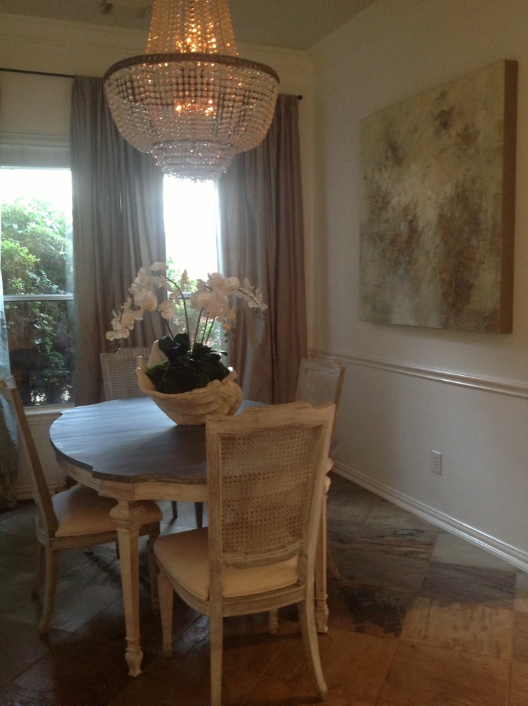 Photo of a beach style dining room in Houston.