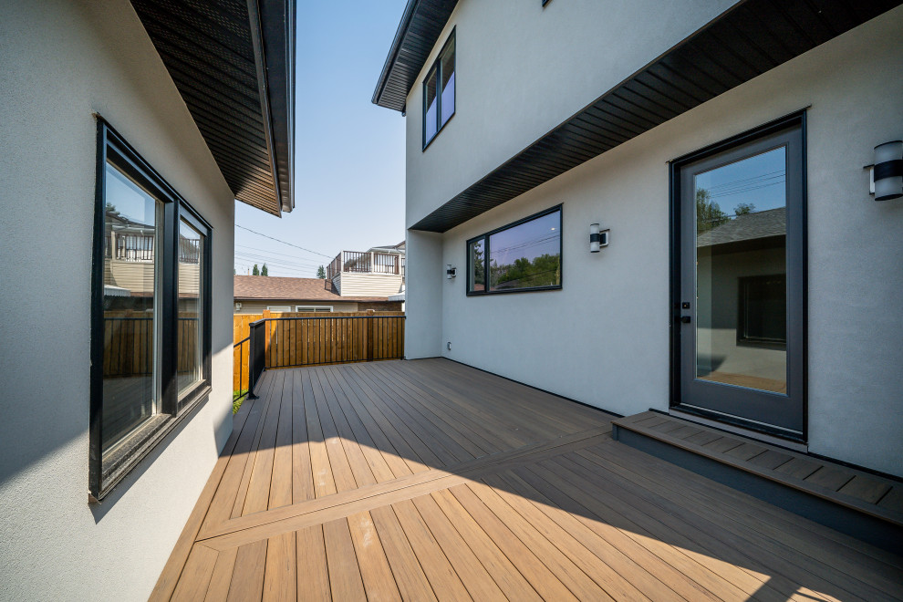 Inspiration for a transitional home design remodel in Calgary