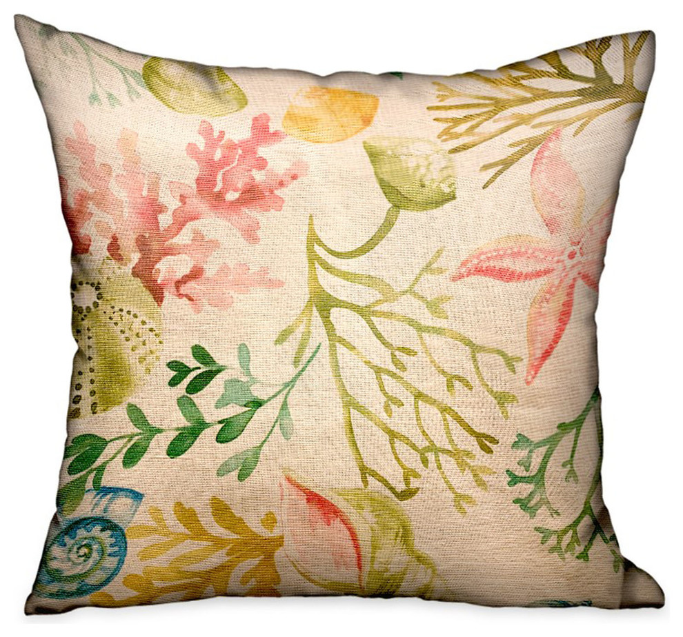 Underthesea Multi Floral Luxury Throw Pillow Double Sided, 20"x20"
