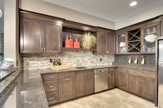 Keller transitional-home-bar