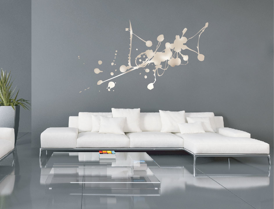 Liquid Abstract Wall Decal, 54 X 31 Contemporary Wall Decals by