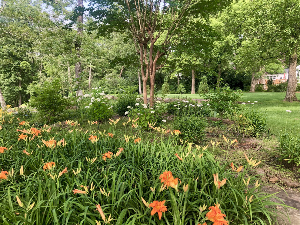 This is an example of a traditional partial sun landscaping in Other.