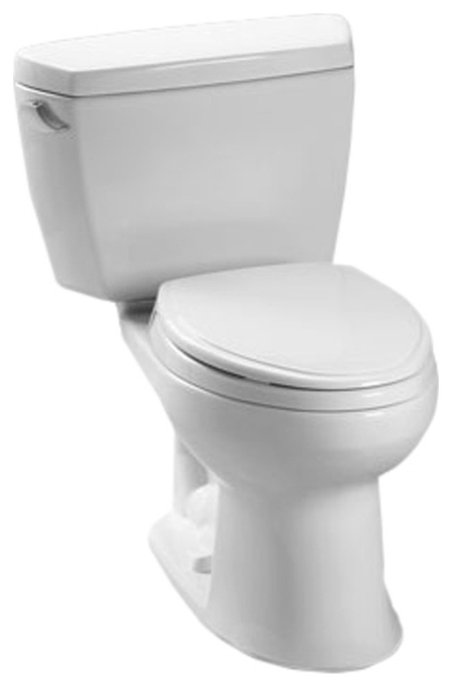 Toto Drake Elongated 1.6 GPF Toilet, Insulated Tank, Cotton White