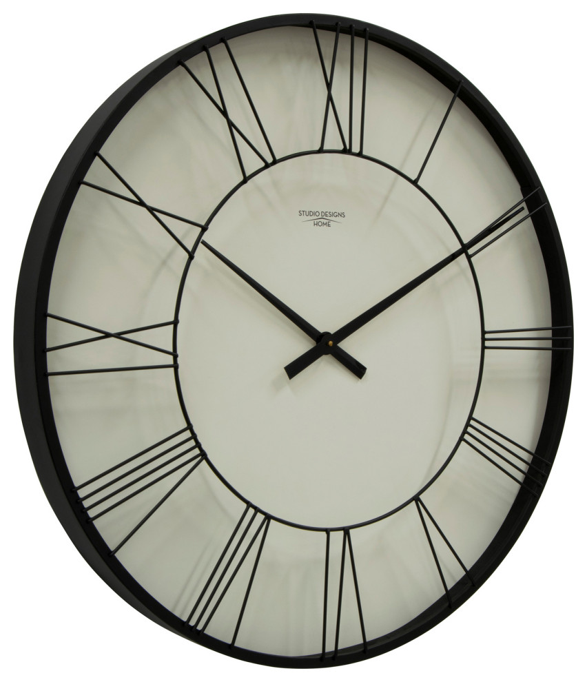 Dormer Large 30 Inch Modern Wall Clock Quartz Movement Roman Numerals