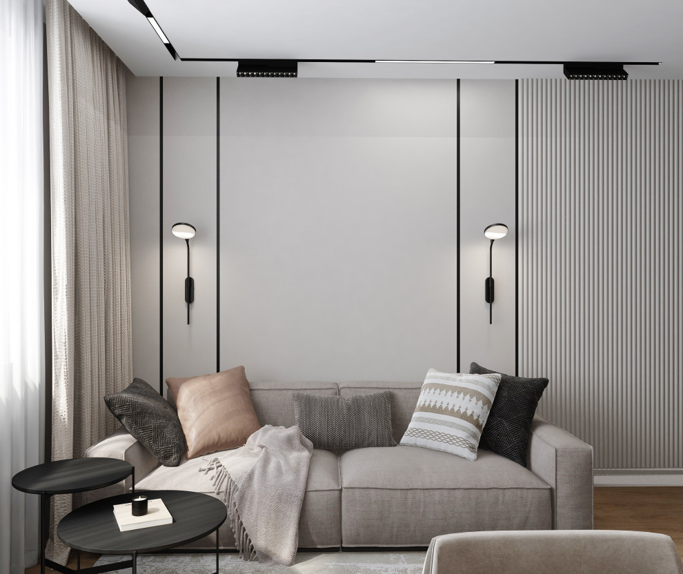 Дизайн-проект  кухни-гостиной в г . Москве