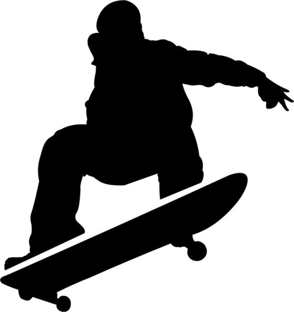Frontside 180 Skateboarding Stencil - Contemporary - Wall Stencils - by ...