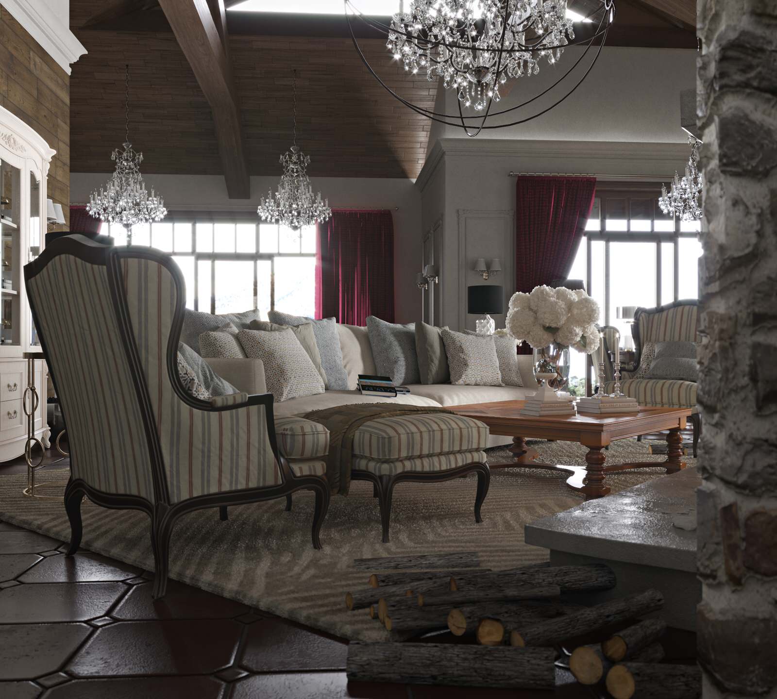 Проект интерьера загородного дома