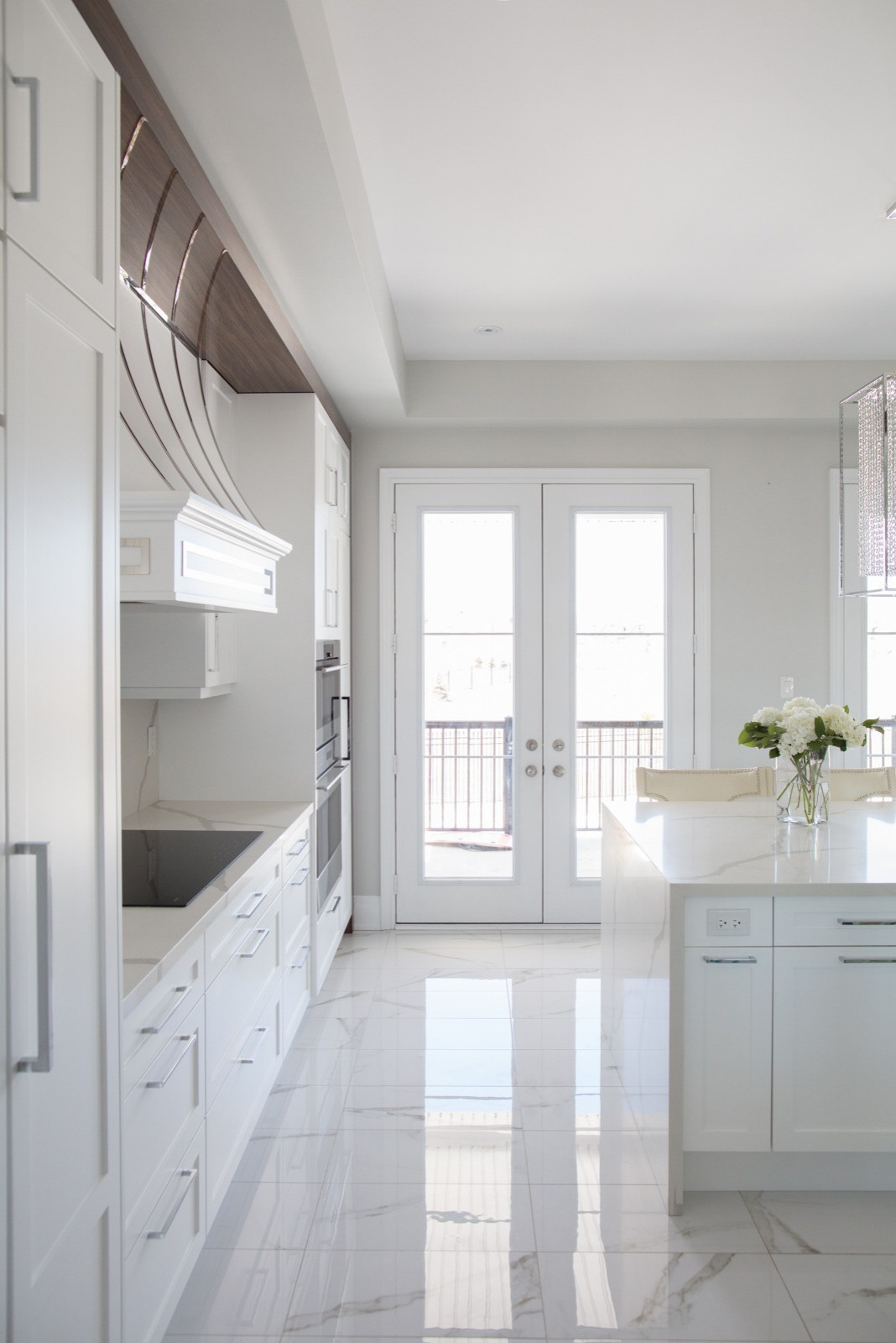 Кухня МДФ белая эмаль Сочи