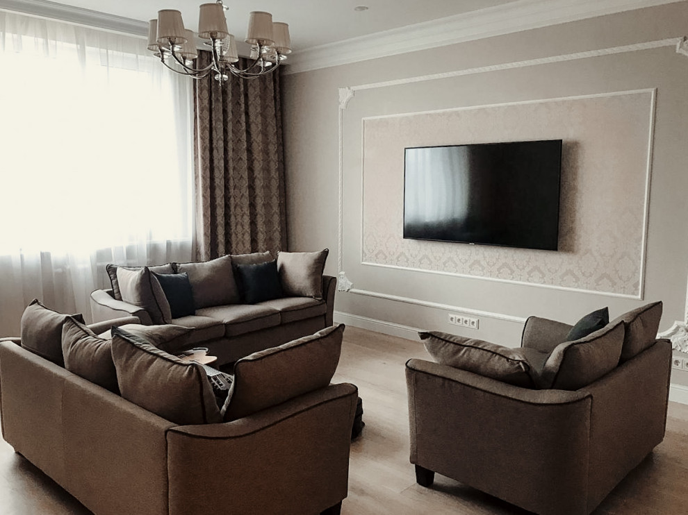 Квартира в классическом стиле. Сравнение 3д и фото