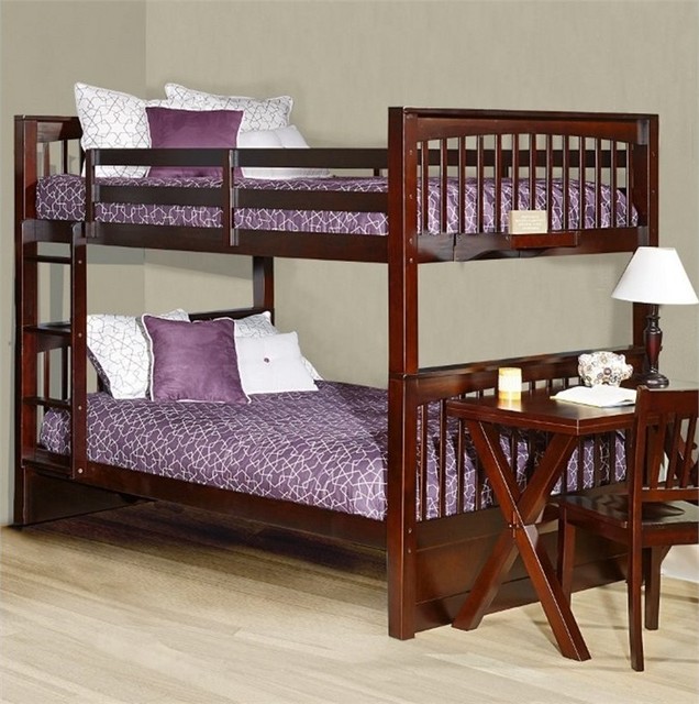 Ne Kids Pulse Twin Over Slat Bunk Bed Cherry Transitional Ne Kids Pulse Twin Over Slat Bunk Bed Cherry Transitional Beds By Homesquare