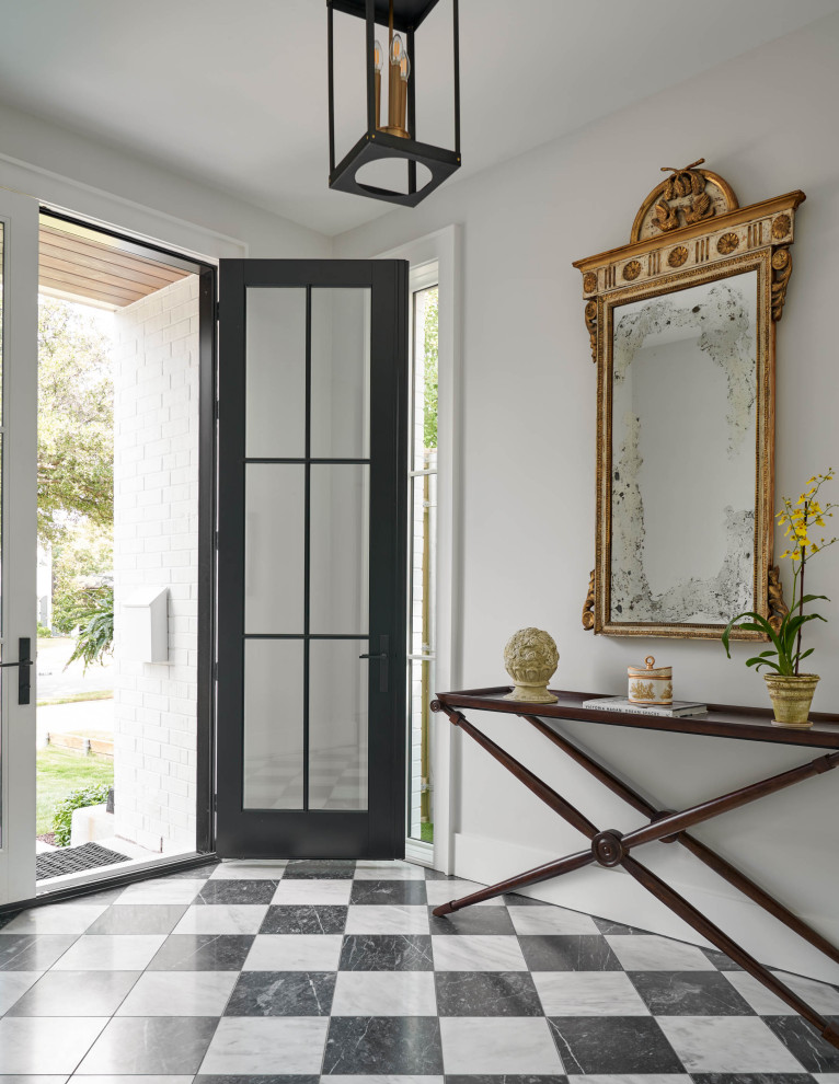 Inspiration for a transitional entryway remodel in Dallas