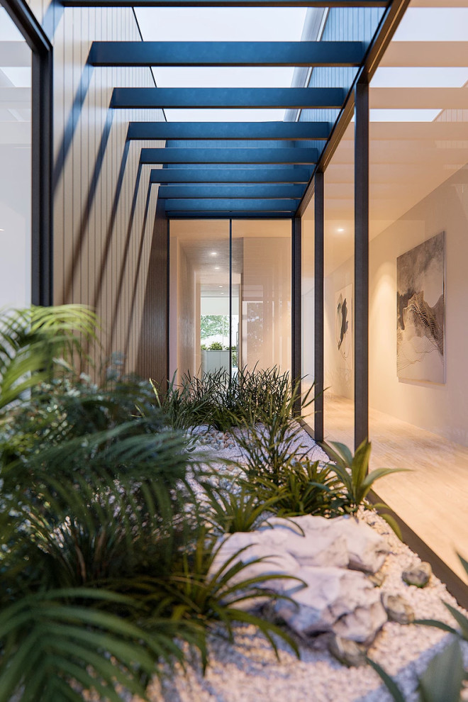 Design ideas for a mid-sized contemporary garden in Perth.