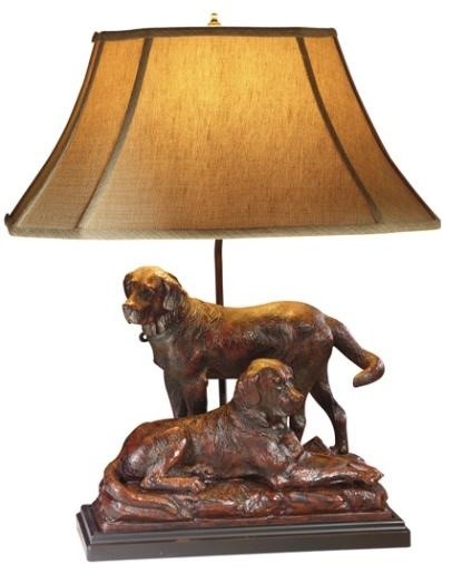 Sculpture Table Lamp Labrador Dogs Hand Painted Made in USA OK -  Traditional - Table Lamps - by EuroLuxHome | Houzz