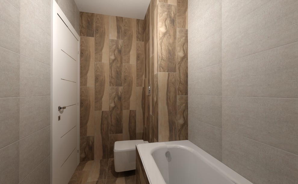 #Ванная комната#Керамогранит под доску