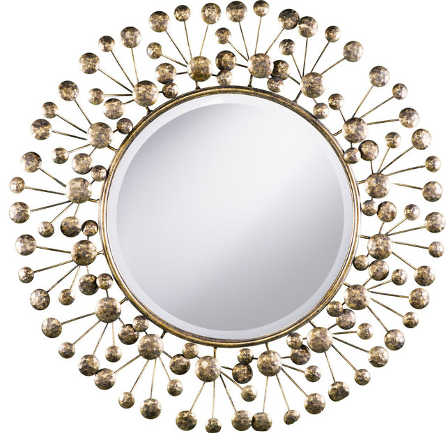 Turin Oversized Decorative Round Mirror Antique Bronze Turin Oversized Decorative Round Mirror