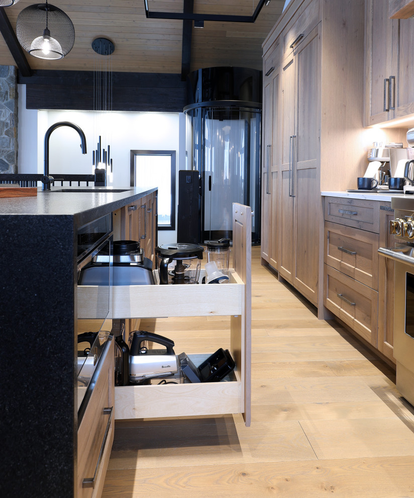 Inspiration for a rustic kitchen remodel in Vancouver