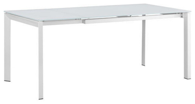 Zuo Modern Helsinki Extension Dining Table in White