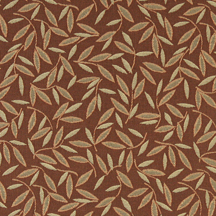 Nutmeg Floral Leaf Residential And Contract Grade Upholstery Fabric By The Yard