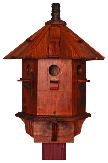 Bird Houses Yellow Finch Birdhouse Primitive - Traditional - Birdhouses