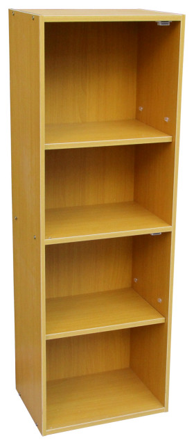 ORE International 47.5" Tall 4-Tier Wooden Adjustable Book Shelf JW-197