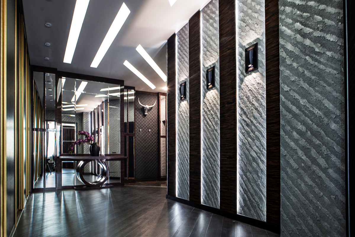 Реализованный интерьер квартиры "Брутальный лоск"