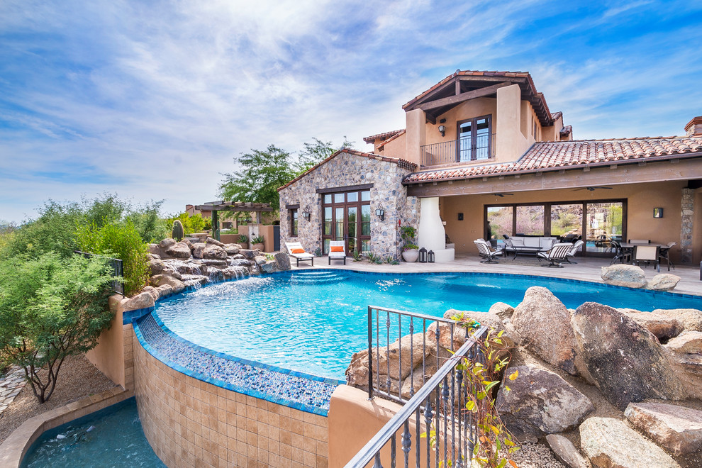 Pool - rustic pool idea in Phoenix