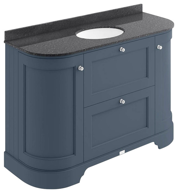 1200 mm 2-Drawer, 2-Door Basin Cabinet, Stiffkey Blue
