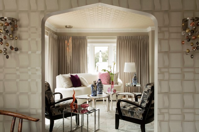 Art Deco Condo contemporary-vardagsrum