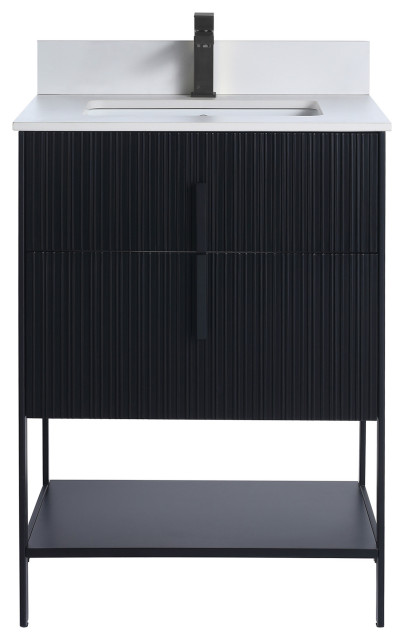 Fine Fixtures Serenity Modern bathroom vanity, Black Hardware - Transitional - Bathroom Vanities ...