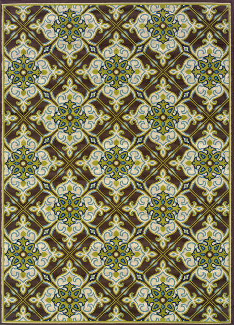 Oriental Weavers Caspian 1005D 2'3"x7'6" Green Rug