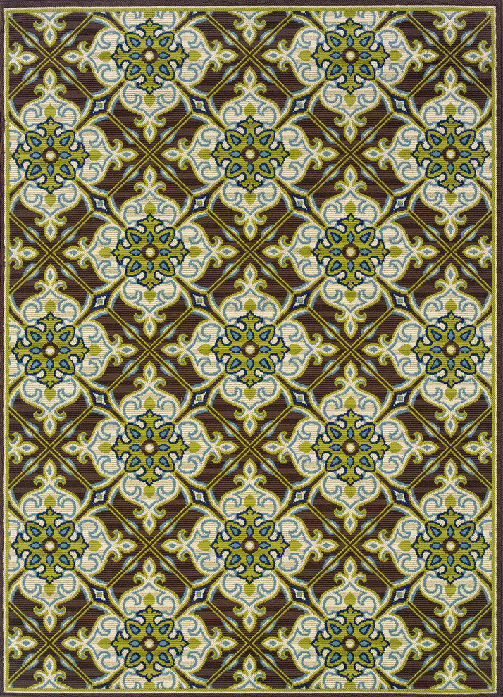 Oriental Weavers Caspian 1005D 2'3"x7'6" Green Rug