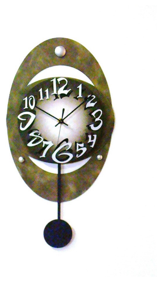 Large Oval Stone Wall Clock Contemporary Wall Clocks by david