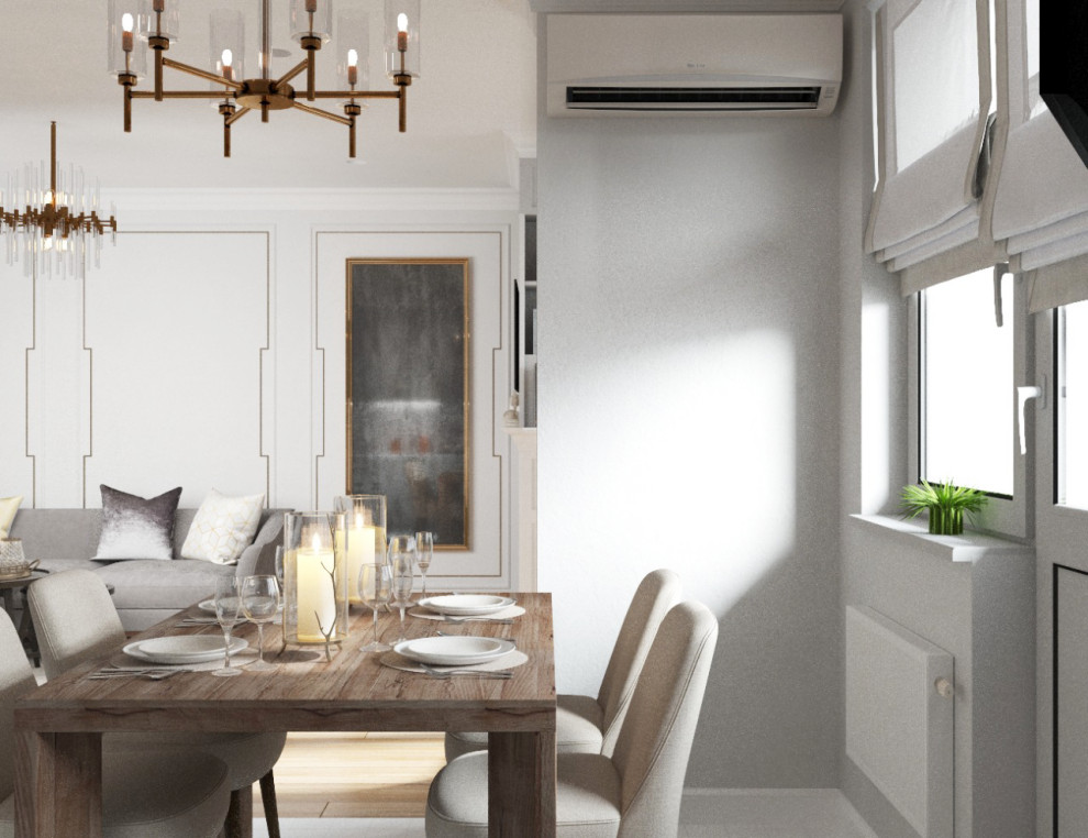 Дизайн-проект двухкомнатной квартиры в сдержанных тонах