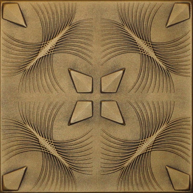 20 X20 Styrofoam Glue Up Ceiling Tiles R41w Antique Style Brass